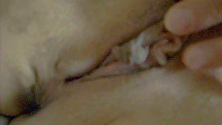 My shaved pink pussy closeup and stretching my vulvar lips