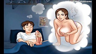 Spanish cartoon - night masturbation part 4