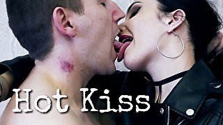 Dirtiest kissing with a submissive stepsister