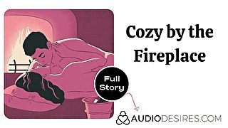 Cozy By the Fireplace  Erotic Audio Romantic Sex Story ASMR Audio Porn for Women Fireplace Sex