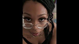 Ebony Submissive Sucks Mommy’s Strap (FULL VIDEO ON ONLY FANS)