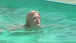 Filthy Harlot Fucks The Pool Guy.