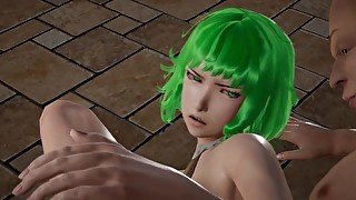 Tatsumaki has a run-in with a Dragon rank monster.