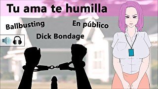 Rol JOI CBT - Tu ama te humilla en una fiesta. Audio en español.