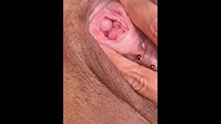 Makin cum drip out my tight little wet vagina