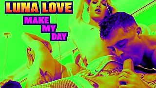 (QUICK CUT) Luna Love - Make My Day (anal, alt, trans, tattoos, blowjob, rough sex, psychedelic)