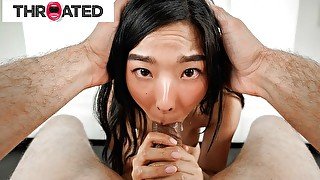 Throated - Asian Babe Loves To Take A Big Cock In Her Mouth