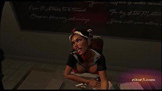 Citor3 3D VR Game blonde latex nurse sucks cum through urethra probe