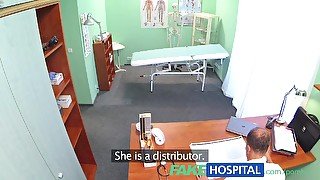 FakeHospital Sexy sales lady makes doctor cum twice as they strike a deal