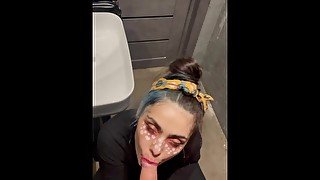 blowjob in public toilet