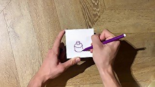 ASMR drawing cake