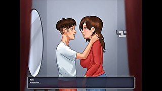 Summertime Saga: StepMom Kissing Her StepSon In The Dressing Room-Ep40