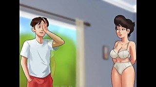 Summertime Saga - saw helen when she was masturbating