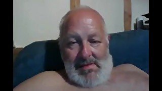 Grandpa cum on webcam 3