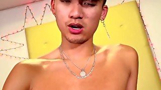 Cute Gaysian Jerks Off While Using Dildo