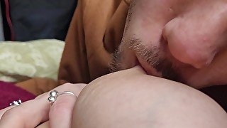 Sucking and licking nipples while i masturbate her - asian bf - ASMR sucking sounds, deep breathi