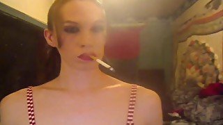 brunette bitch smoking hard