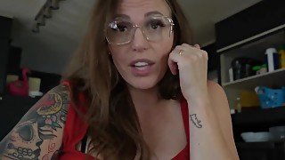 Lovely Lady With Big Tits, Tattoos And Glasses, Yogabella