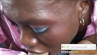 African Maid Side Road Interracial Head Gets Her Cumshot And A New Job