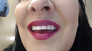 Lip Smelling Fuchsia Pink Lipstick Tube