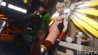 Mercy getting fucked by Lucio in the Garage Overwatch