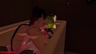 Bath time with Master @Ezzie_Bunnie 🥰 Would you like a bath with me?