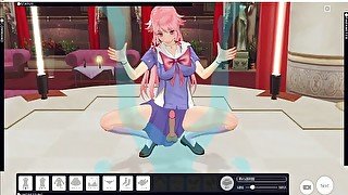 [CM3D2] - The Future Diary hentai, Yuno Gasai doms you on stage