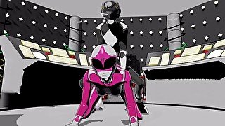 Black and Pink ranger Doggystyle Anal