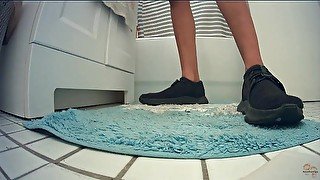  Bathroom Floor Sneakers Fetish