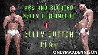 Abs and Belly button play bloated belly discomfort