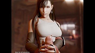 Tifa Lockhart - Two handed handjob hentai