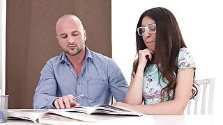 Katty West is tired of learning math and wants anal sex