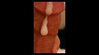 Cum dripping down my cock