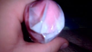 Teen Boy cum big in a condom