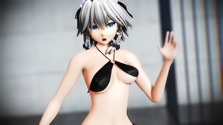 Touhou MMD Sakuya Patchouli MicroBikini Dance