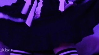 Amateur asian Japanese maid caught masturbating and humping pillow orgams schoolgirl shave pussy