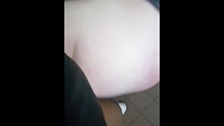 Cheating Wife's Pretty Pussy Pounded in Panera Bread Walk-In!