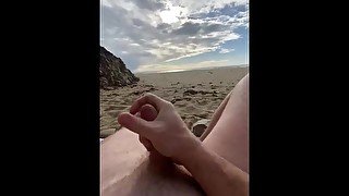 Nude beach masturbation: look at that sky!