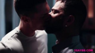 Adam Ramzi jacks off as he worships Tristan Hunters cock