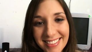 Lovely young Kayla gets wet playing with her new sex toy for the camera