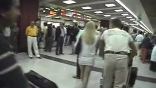 Charming blond Kelly Stafford receives a hard asshole fuck in public place