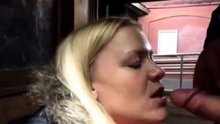 Amateur Train Station Blowjob