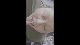 Quick lunch blowjob from my wife