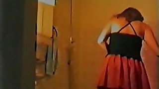 Housewife fucks in bathroom