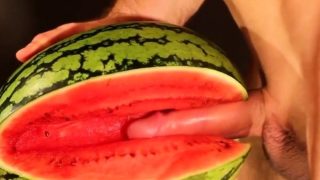 water melon cum - fucking a melon and cumming