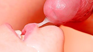 (60FPS) DESPERATE CUMSHOT CLOSE UP  CUM IN MOUTH  VOYEUR POV