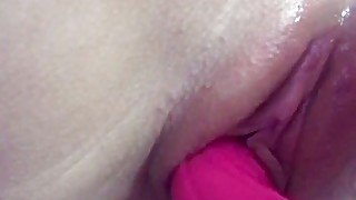 Sweet bitch caresses herself