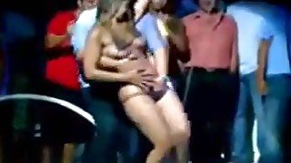 Bar contest public amateur girl naked and on stage