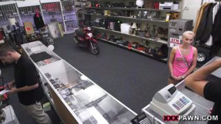 Saie leigh fucks two guys in a pawnshop to get money for plane ticket