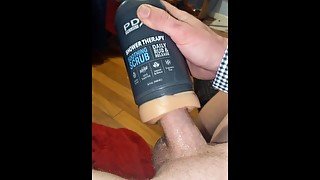 solo male slow motion stroking